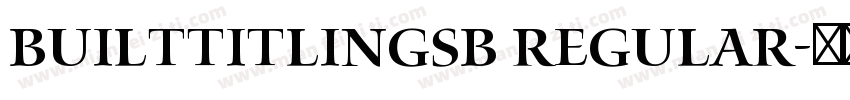 BuiltTitlingSb Regular字体转换